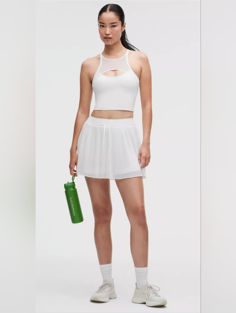 New Ace Advantage High-Rise Pleated Tennis White Mini Skirt XL Pockets Picklebal